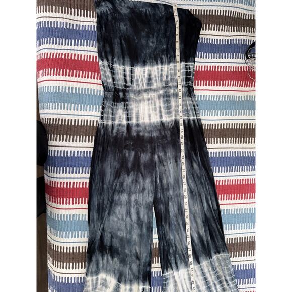 Forever Cute Tie Dye T-Shirt Material Halter Top Jumpsuit Romper Sz L - Picture 6 of 8
